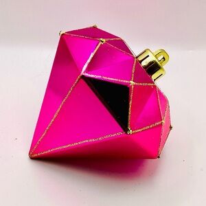 Makers Market Magenta Hot Pink and Gold Crystal Decoration